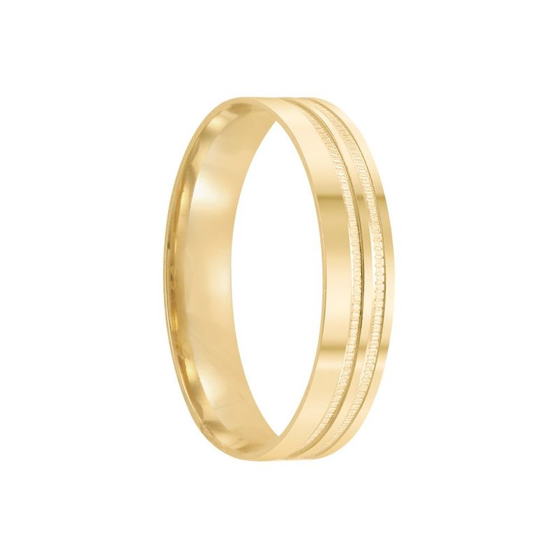 Aliança Ouro 18k Individual Reta 4mm (801989)