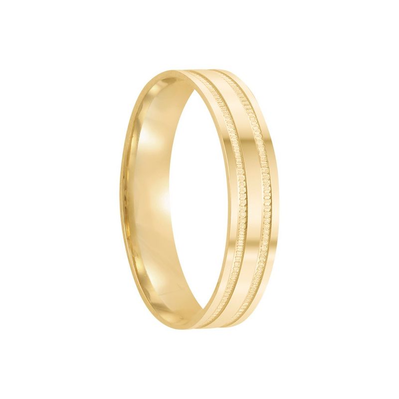 Aliança Ouro 18k Individual Reta 4mm (801987)