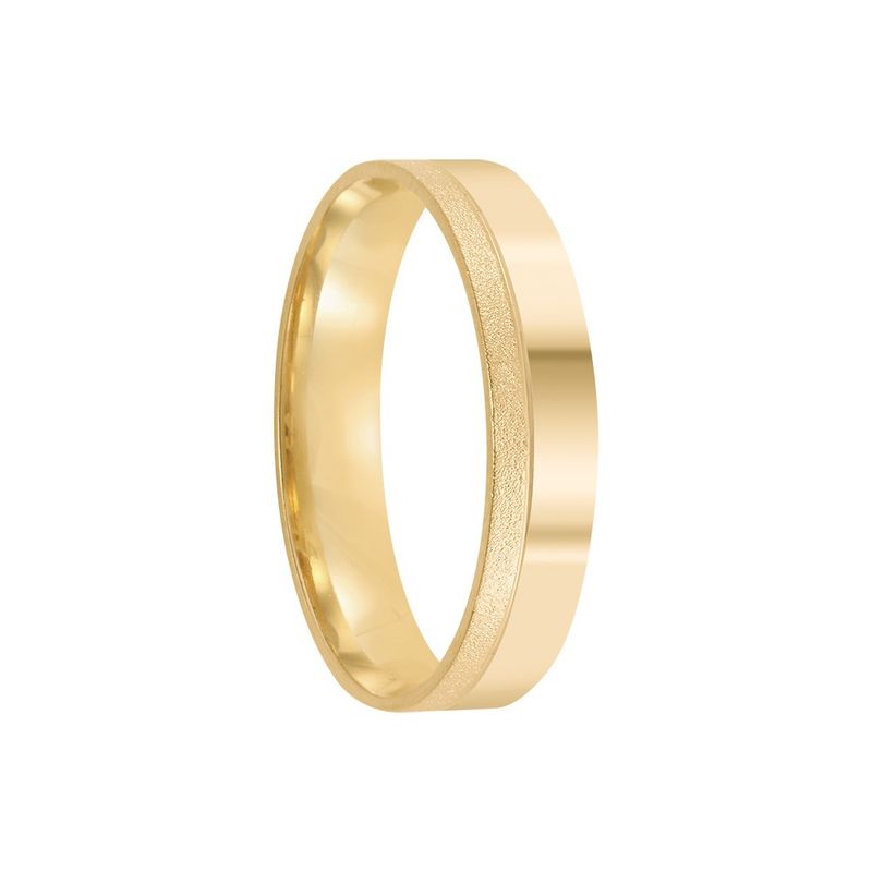 Aliança Ouro 18k individual Reta 4mm Diamante 1 pts (802026/802027)