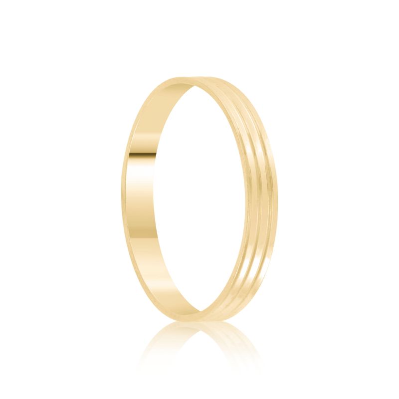 Aliança Ouro 18k Individual Reta 2,5mm (800061)