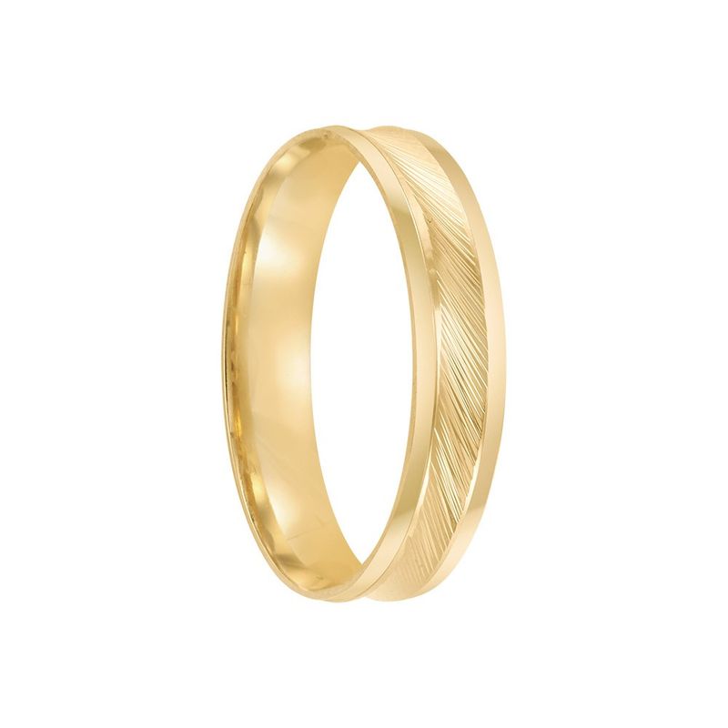 Aliança Ouro 18k Individual Côncava 4mm (801936)