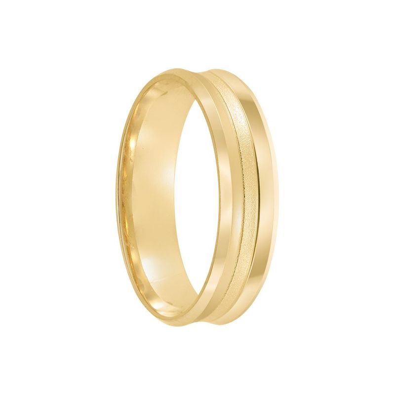 Aliança Ouro 18k Individual Côncava 5mm (802018)