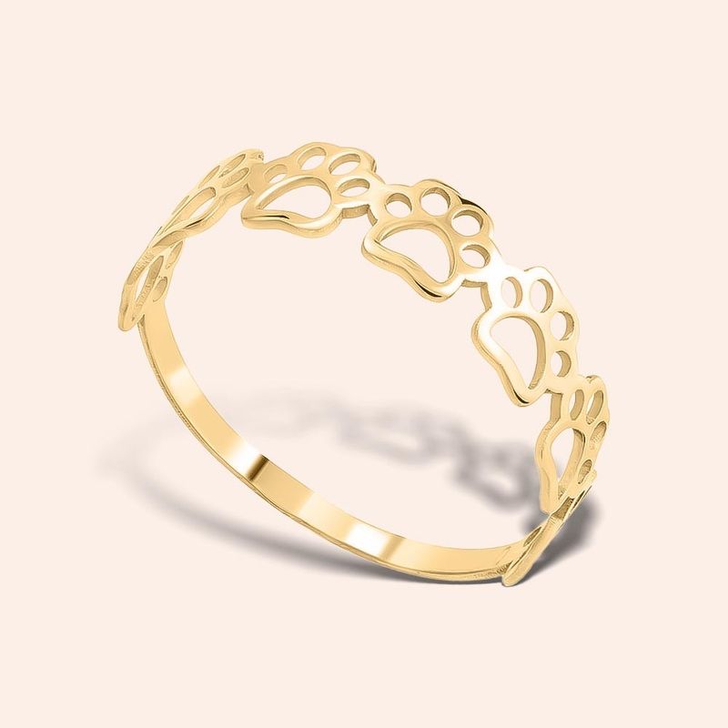 Anel Ouro 18K Pata Vazado 309655