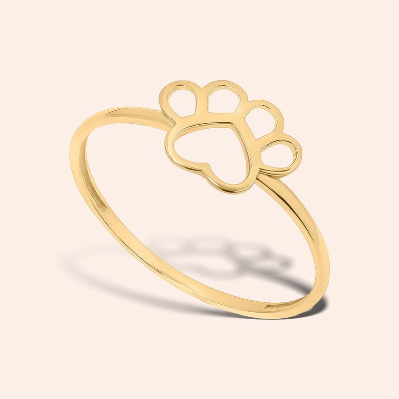 Anel Ouro 18k Pata Vazado 313302