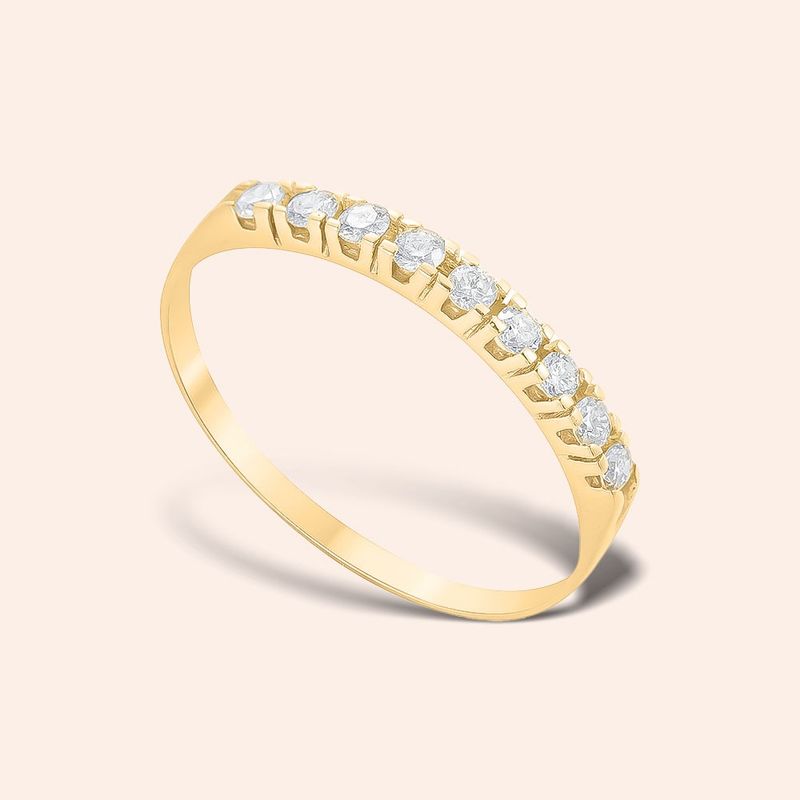 Meia Aliança Ouro 18k Diamante 22,5 pontos Coleção RV 1600481