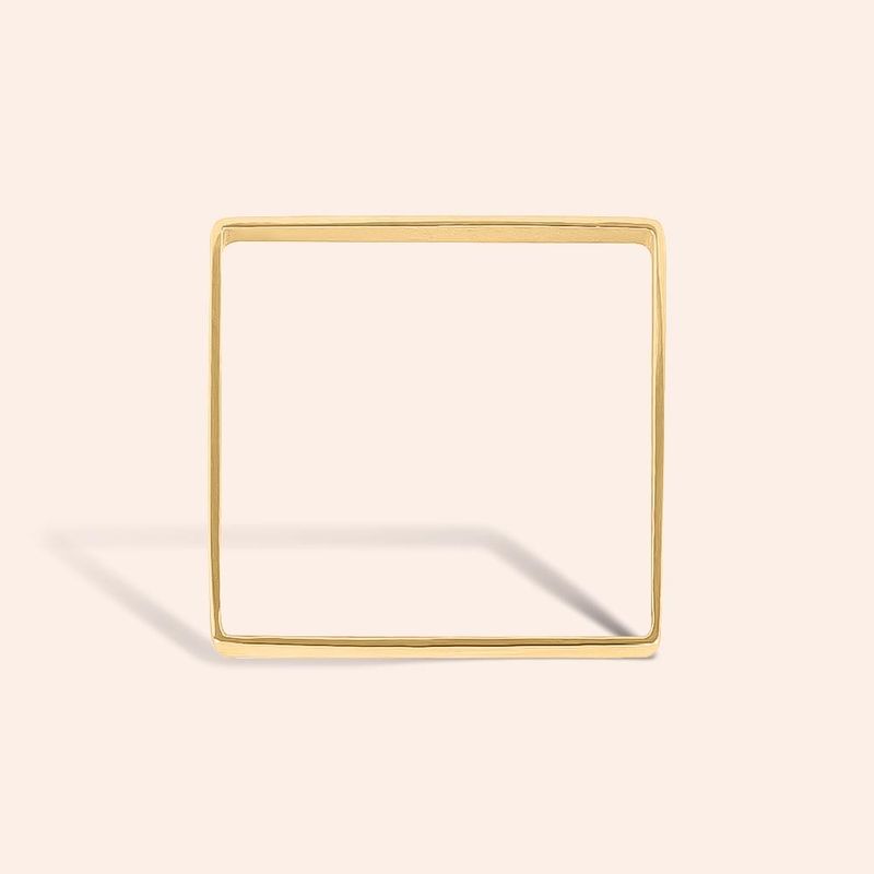 Anel Ouro 18K Xuxa Quadrado 302949