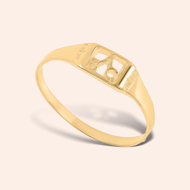 Anel Ouro 18k Infantil ABC 307398