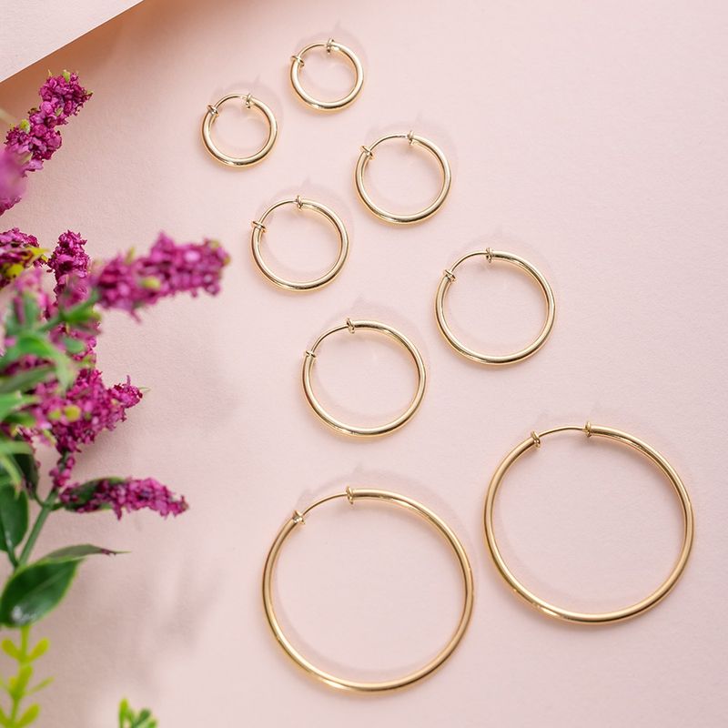Brinco Ouro 18K Argola Redondo 105100