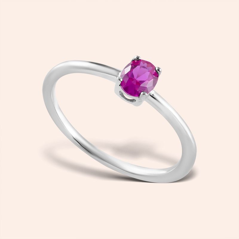 Anel Prata Solitário Zircônia 313338
