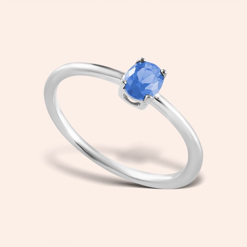 Anel Prata Solitário Zircônia 313338