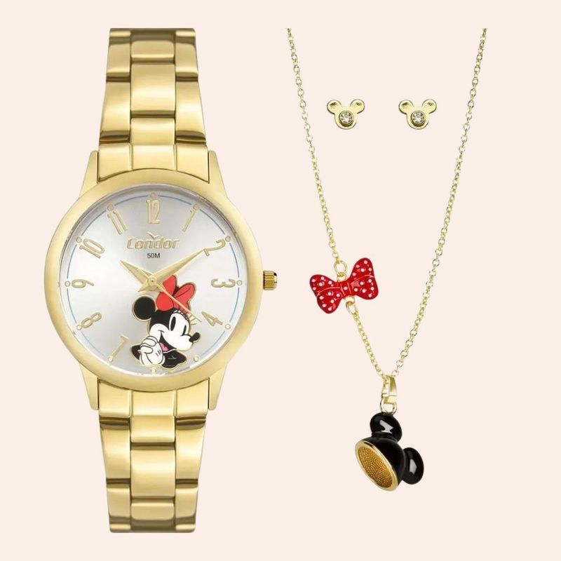 Relógio Condor Disney Kit Minnie CO2035NHD/KI4K