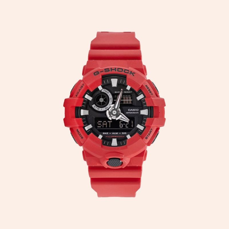 Relógio Casio G-shock Vermelho Analógico Digital GA-700-4ADR