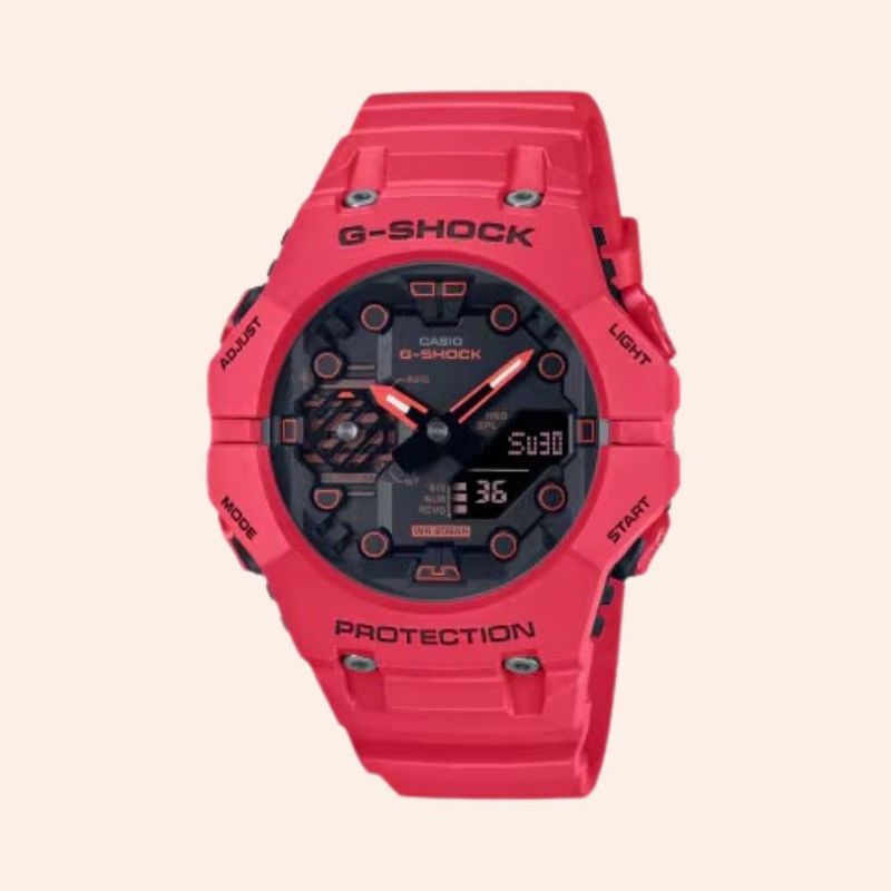 Relógio Casio G-Shock Vermelho com Bluetooth  GA-B001-4A 