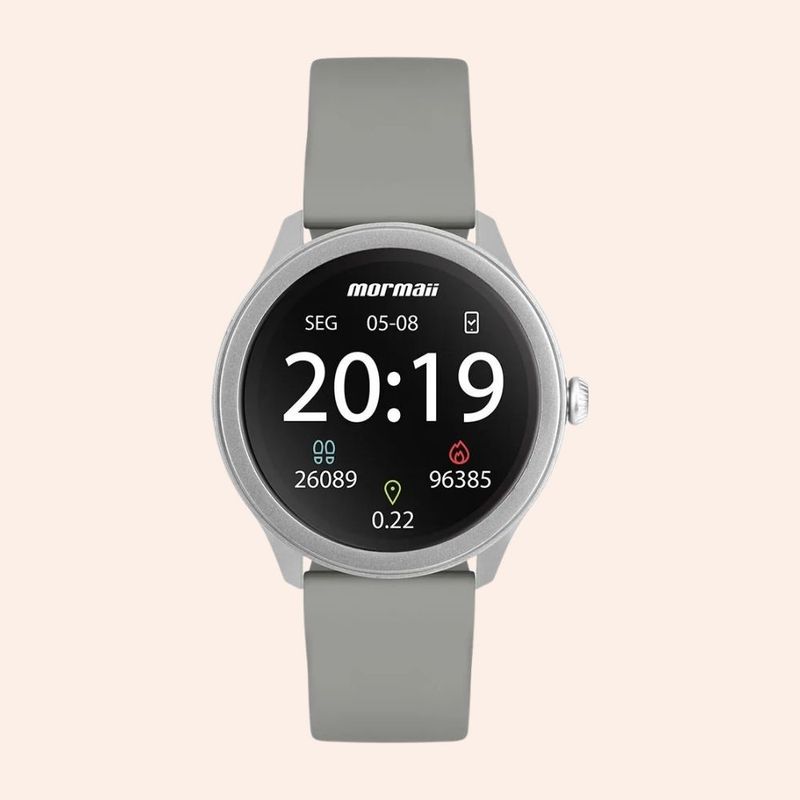 Relógio Mormaii Smartwatch Touchscreen Cinza MOLIFEURAA/8C