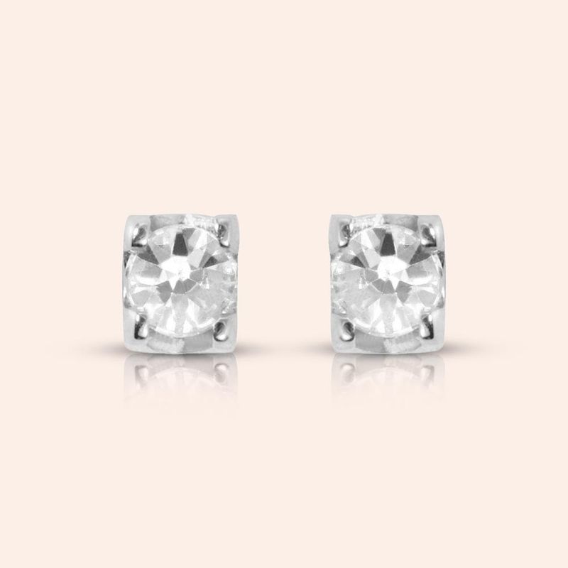 Brinco Ouro 18k Diamante 4 pontos 101798