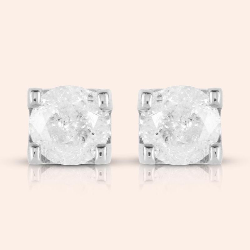Brinco Ouro 18K Diamante 8 Pontos 101803