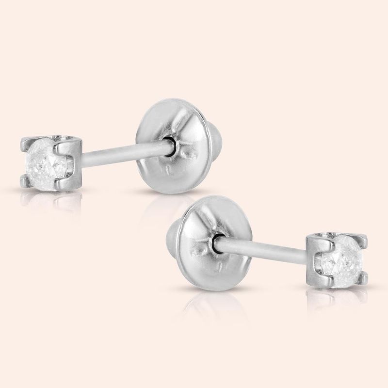 Brinco Ouro 18K Diamante 8 Pontos 101803
