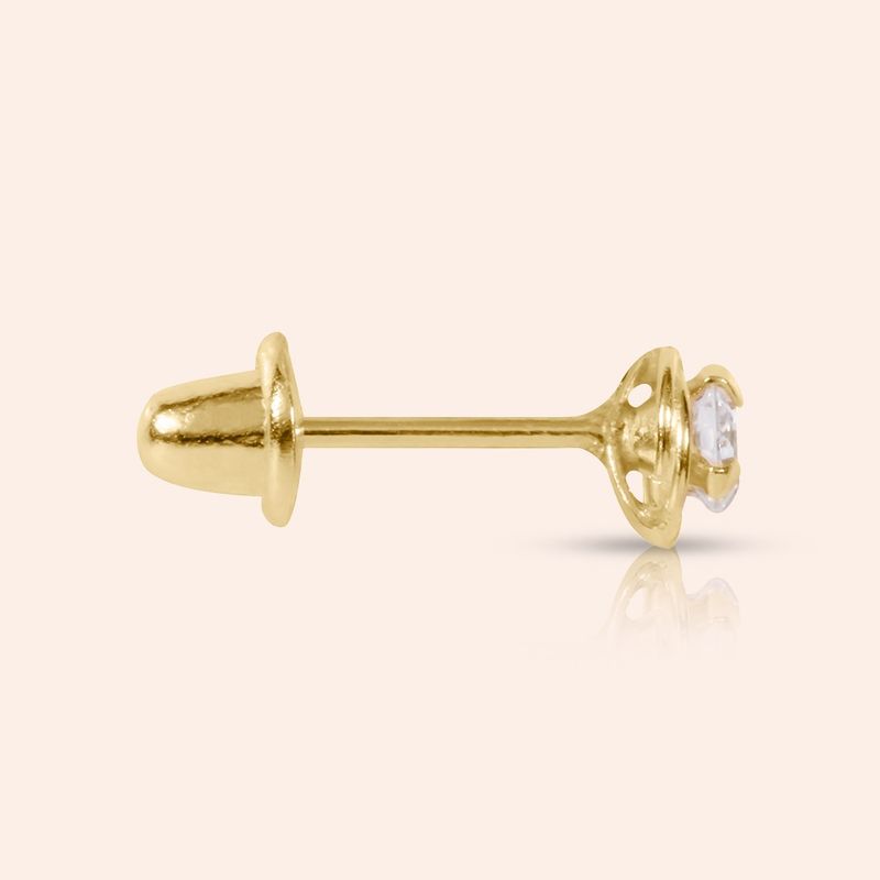 Brinco Ouro 18K Infantil 2,0mm Rococó 104804