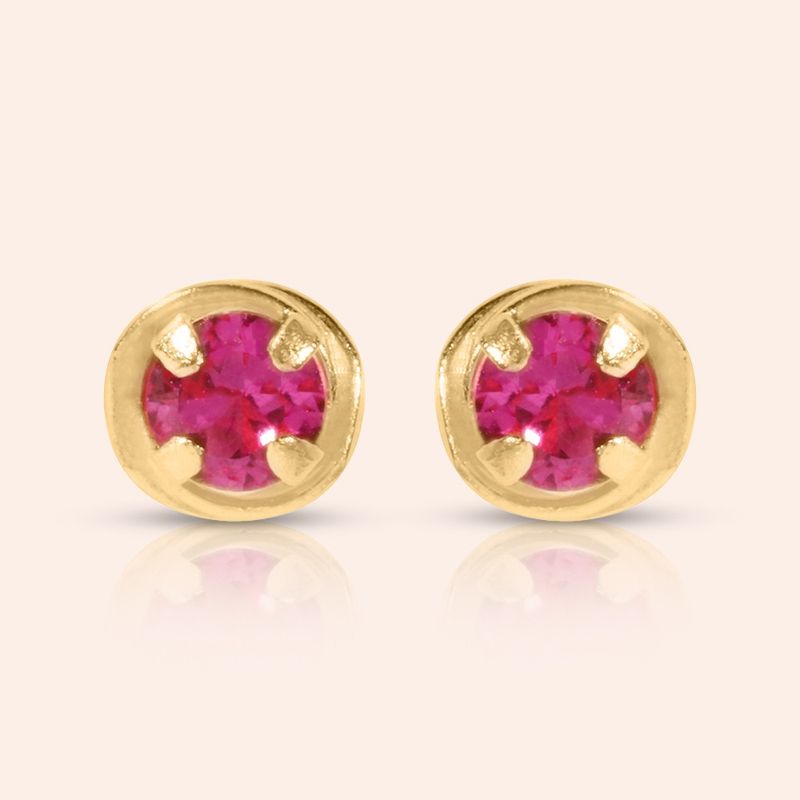 Brinco Ouro 18K Infantil 2,0mm Rococó 104804