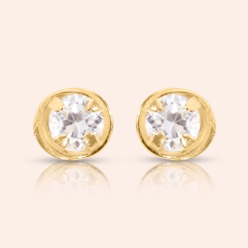 Brinco Ouro 18K Infantil 2,0mm Rococó 104804