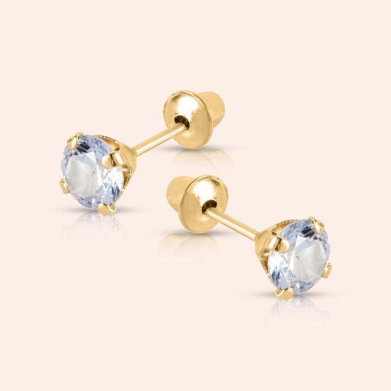 Brinco Ouro 18K Infantil Cálice 4mm 104813