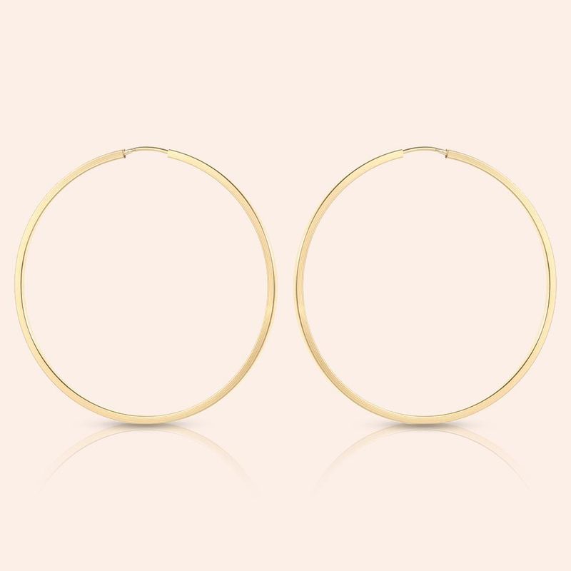 Brinco Ouro 18K Argola Redondo 105094
