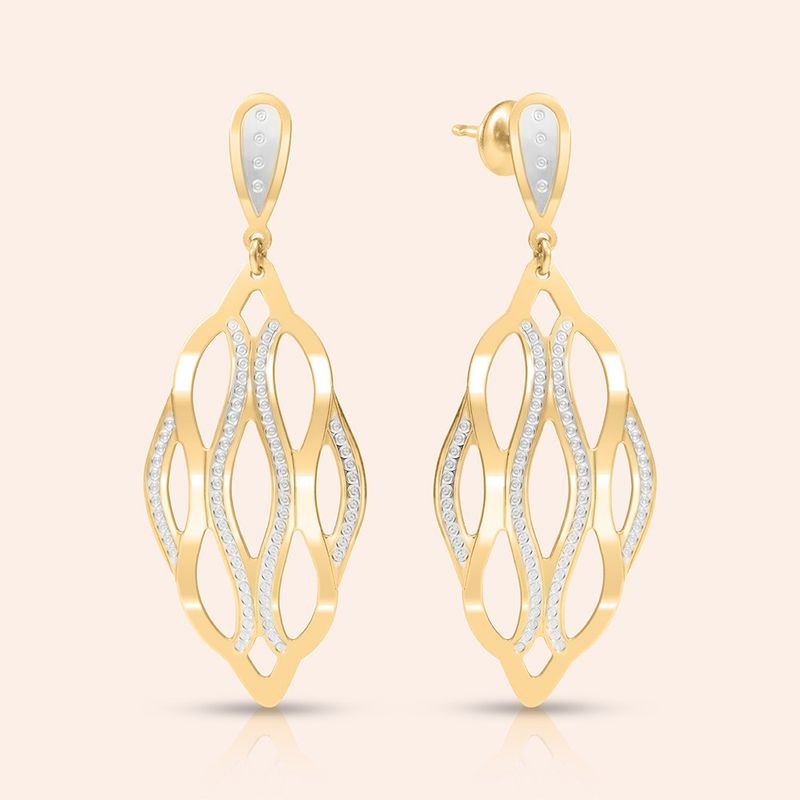 Brinco Ouro 18K Vazado Trabalhado 110365