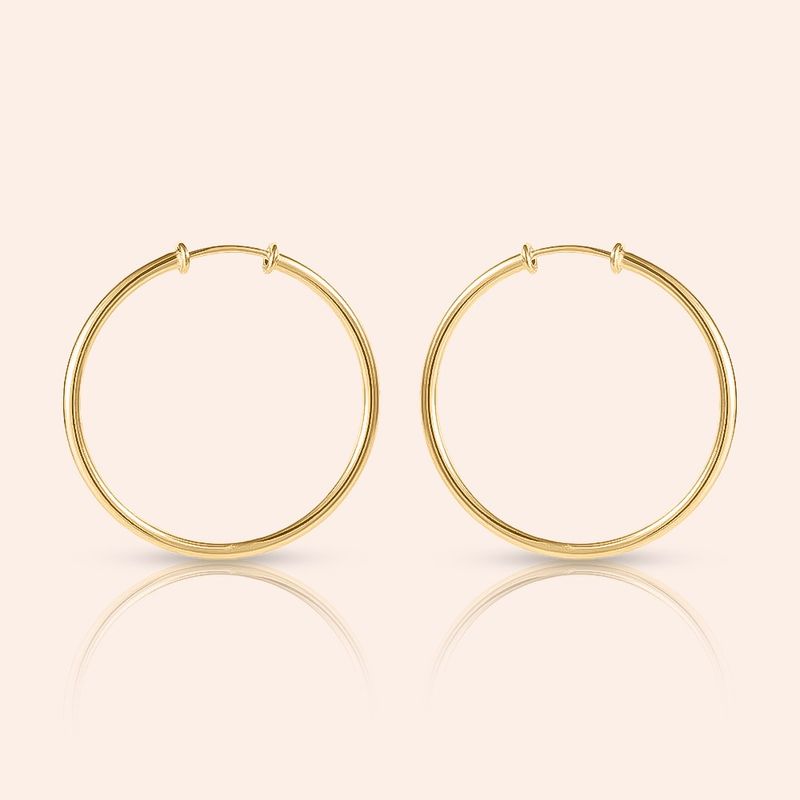 Brinco Ouro 18K Argola Redondo 105100
