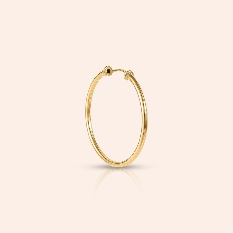 Brinco Ouro 18K Argola Redondo 105100