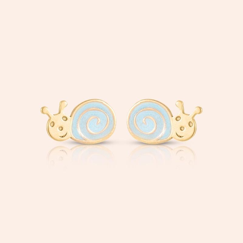 Brinco Ouro 18K Infantil Caracol 112292