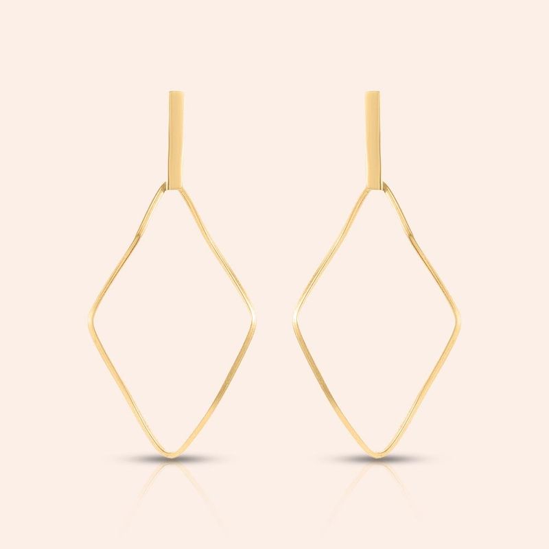 Brinco Ouro 18K Losango 112348