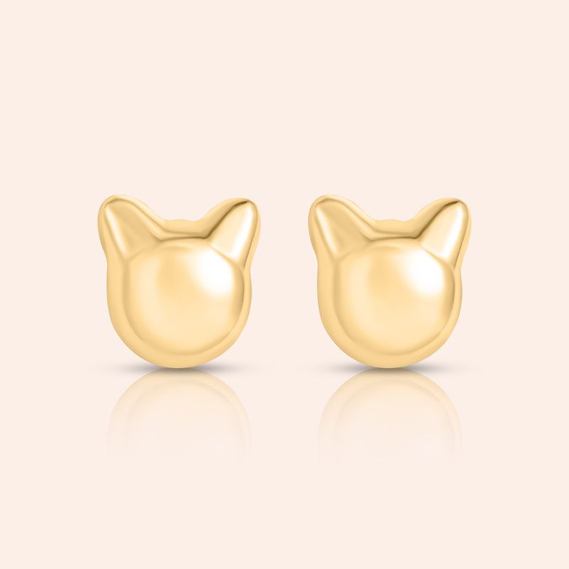 Brinco Ouro 18k Gato 116535