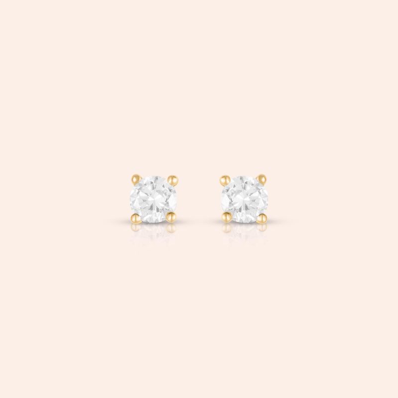 Brinco Ouro 18k Diamante 14 Pontos Coleção RV 113608