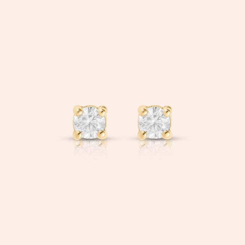 Brinco Ouro 18k Diamante 20 Pontos Coleção RV 113609