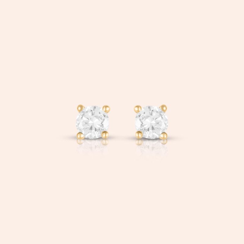 Brinco Ouro 18k Diamante 30 Pontos Coleção RV 113612