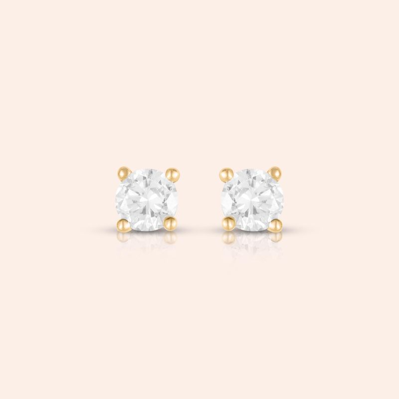 Brinco Ouro 18k Diamante 40 Pontos Coleção RV 113616
