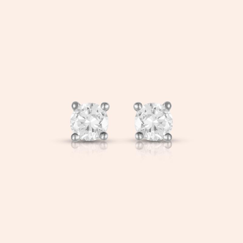Brinco Ouro 18k Diamante 40 Pontos Coleção RV 113616OB