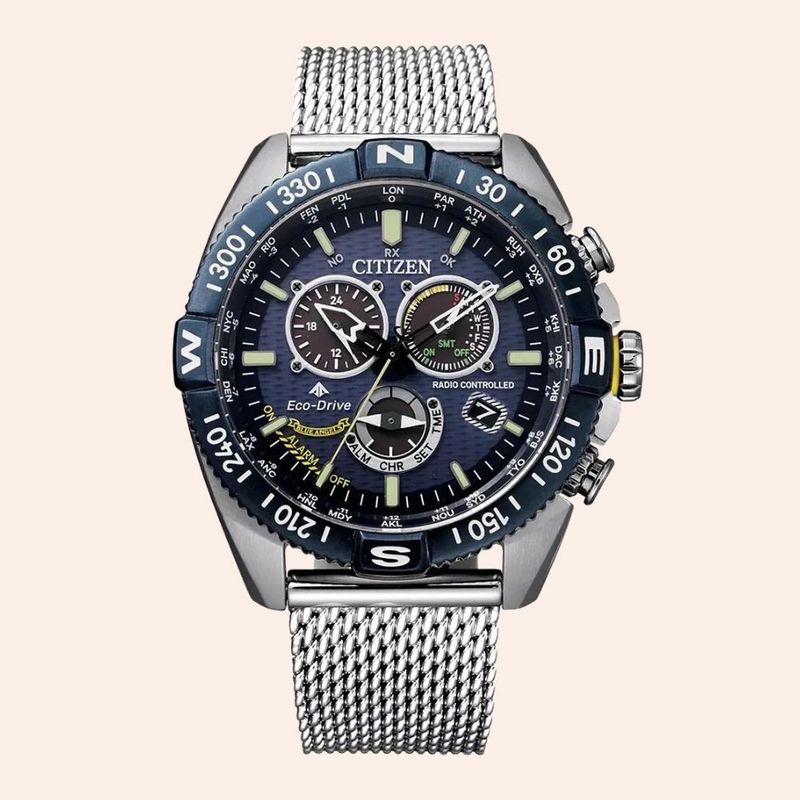 Relógio Citizen Blue Angels Ecodrive NavyHawk Radio Controle TZ31678F-CB5848-57L