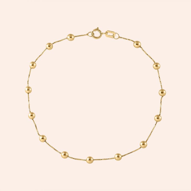 Pulseira Ouro 18k Veneziana Bola 1804291