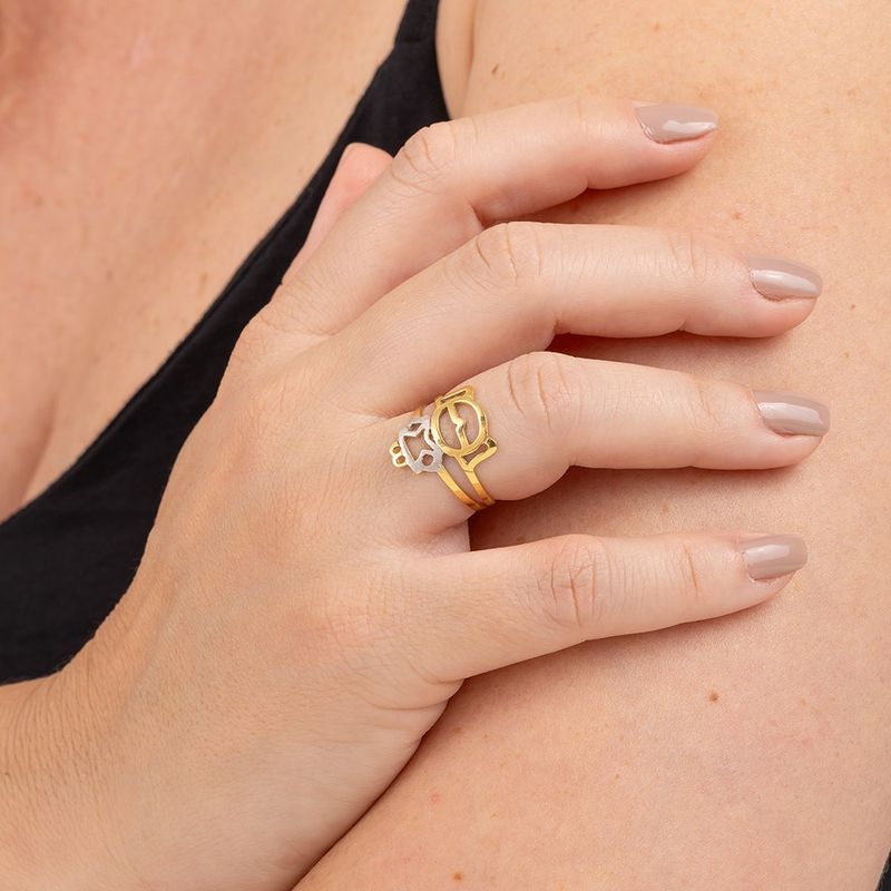 Anel Ouro 18k Menina 306253