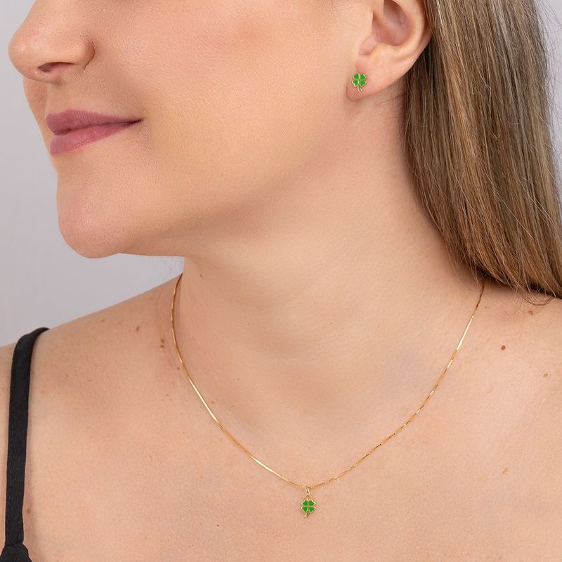 Pingente Ouro 18k Trevo 517787