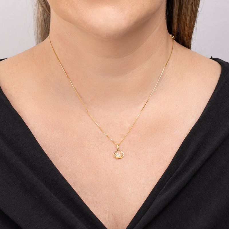 Pingente Ouro 18k Concha com Pérola 517791