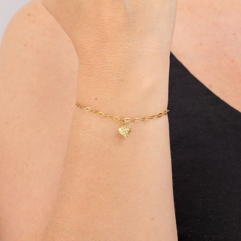 Pulseira Ouro 18k Coração 1804207
