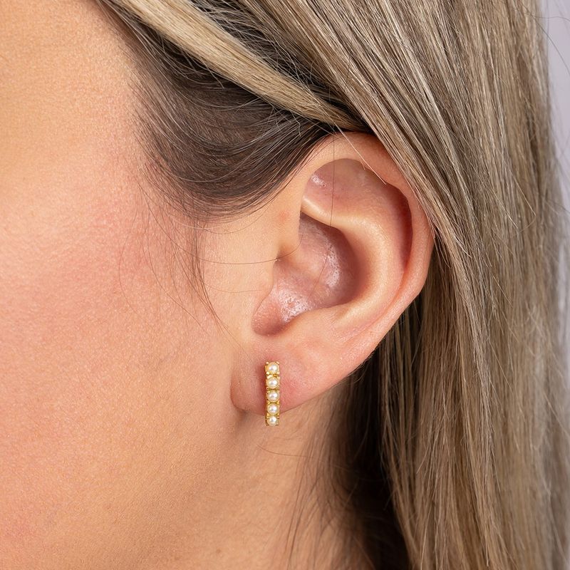 Brinco Ouro 18k Pérola 104369