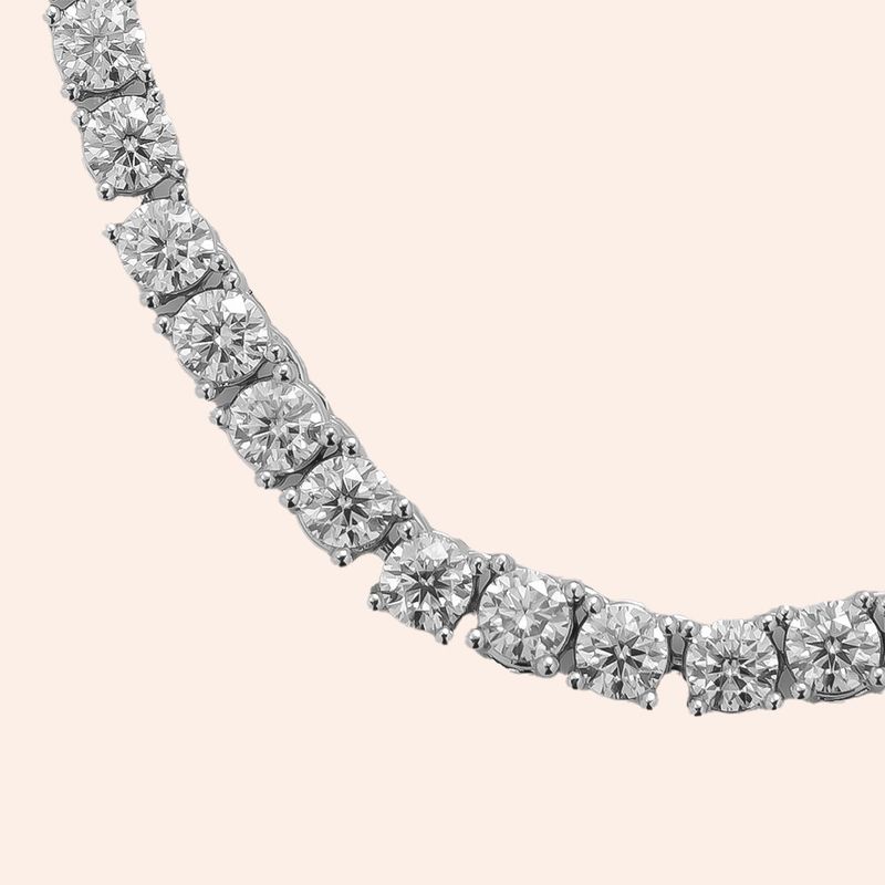 Gargantilha Prata 925 Riviera Moissanite 605877