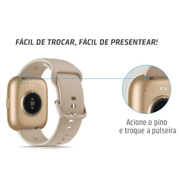 Relógio X-Watch Prisma Smartwatch Troca Pulseira Feminino XSWUQPI011A