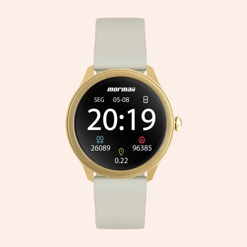 Relógio Mormaii Smartwatch Touchscreen Bege MOLIFEURAC/8D