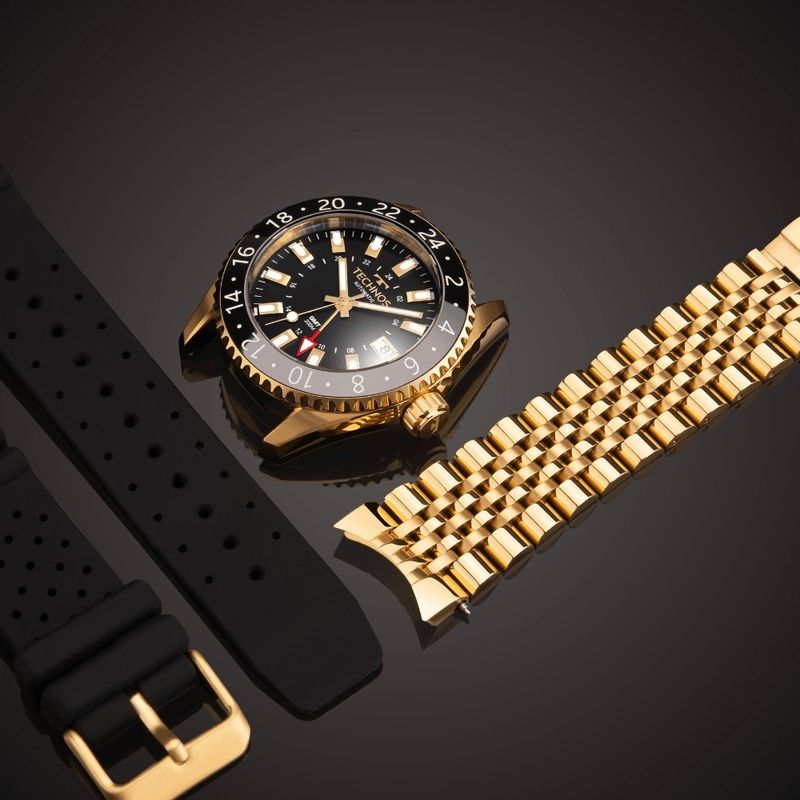 Relógio Technos Automatico GMT Dourado Edição Limitada NH34AB/T1P