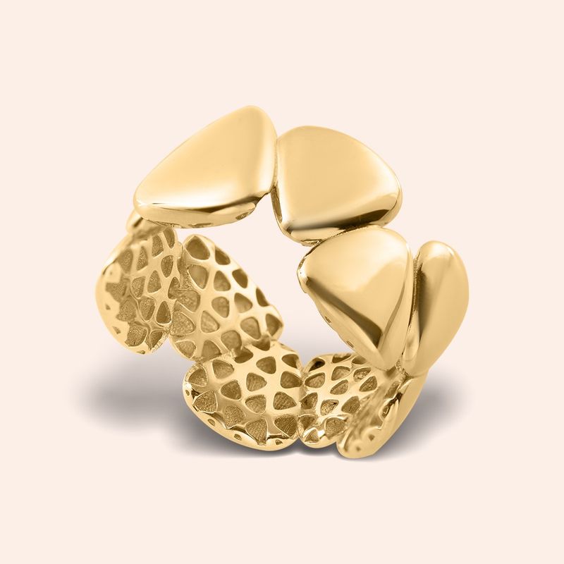 Anel Ouro 18k Triângulos 313314