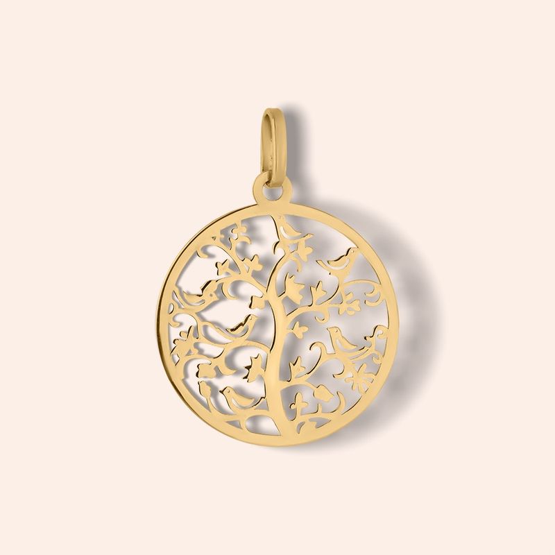Pingente Ouro 18k Árvore da Vida Vazada 517847